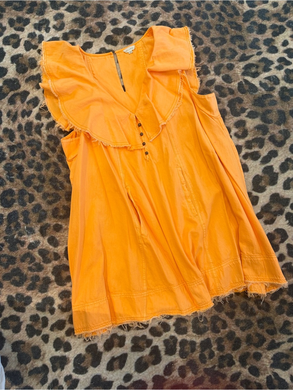Pilcro for Anthropolgie Ruffle Sleeveless Mini Dress